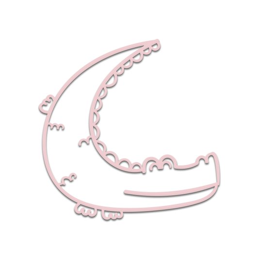 Aplique De Parede 3D Infantil Animais Jacaré Mdf 3mm