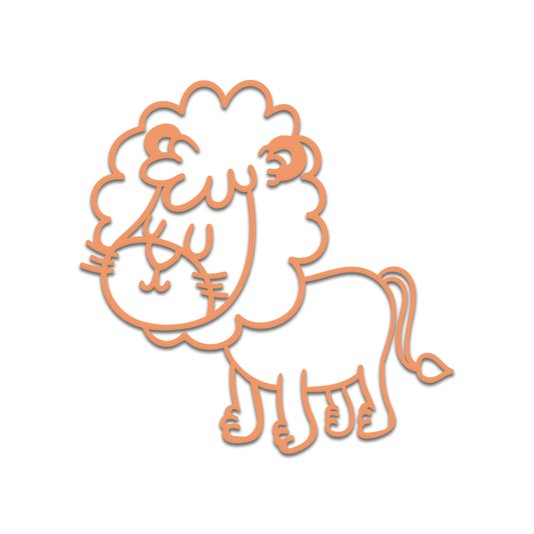 Aplique De Parede 3D Infantil Animais Leão Mdf 3mm
