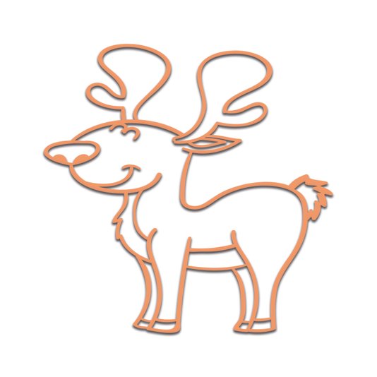 Aplique De Parede 3D Infantil Animais Rena Mdf 3mm