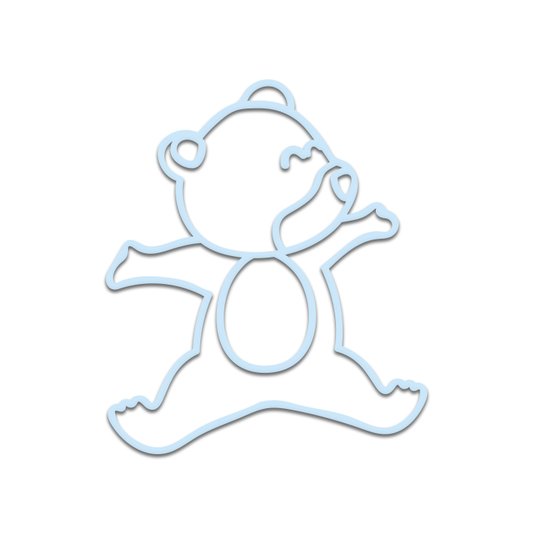 Aplique De Parede 3D Infantil Animais Ursinho Mdf 3mm