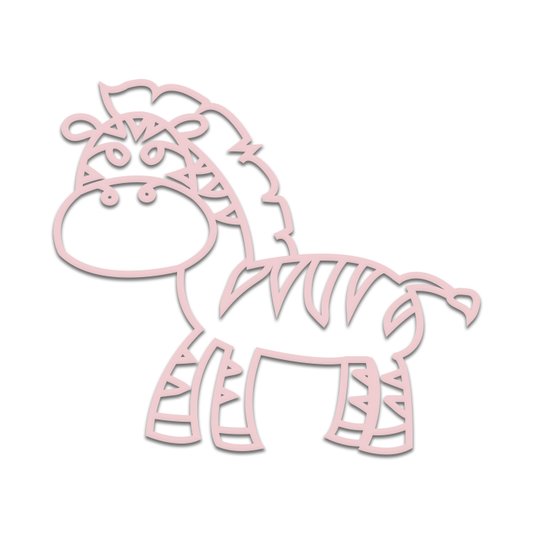 Aplique De Parede 3D Infantil Animais Zebra Mdf 3mm
