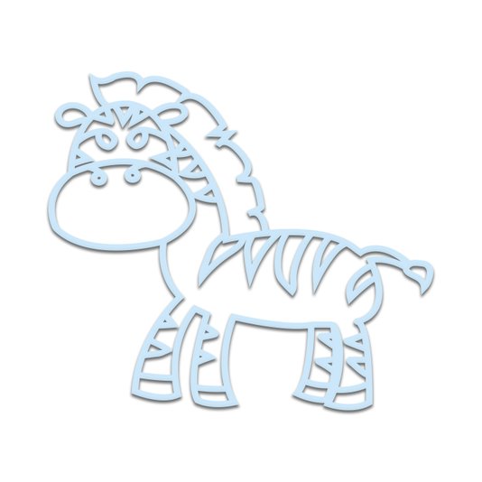 Aplique De Parede 3D Infantil Animais Zebra Mdf 3mm