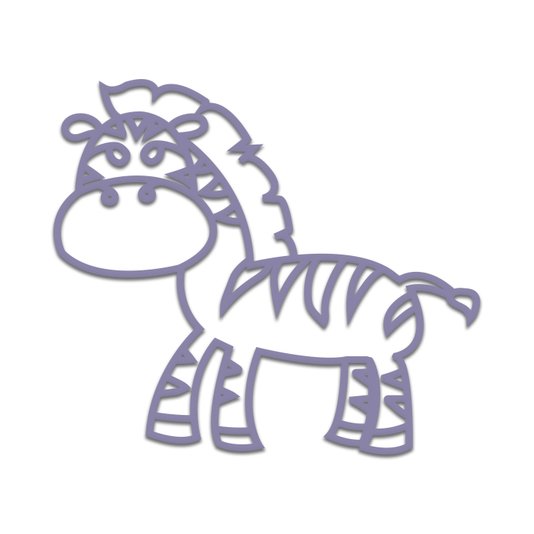 Aplique De Parede 3D Infantil Animais Zebra Mdf 3mm