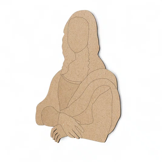 Quadro Para Colorir De Parede 3D Monalisa De Leonardo da Vinci Em Mdf Cru