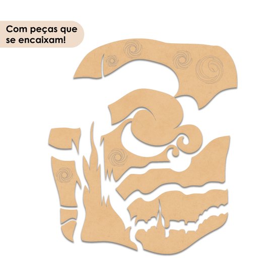 Quadro Para Colorir De Parede 3D Noite Estrelada De Vincent Van Gogh  Em Mdf Cru