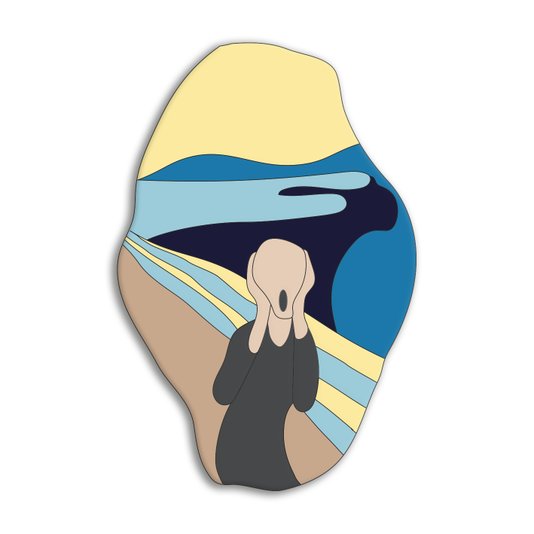 Quadro De Parede 3D O Grito Edvard Munch em MDF 3mm