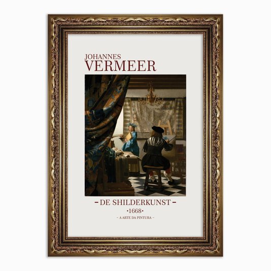 Quadro Decorativo A Arte da Pintura de Johannes Vermeer