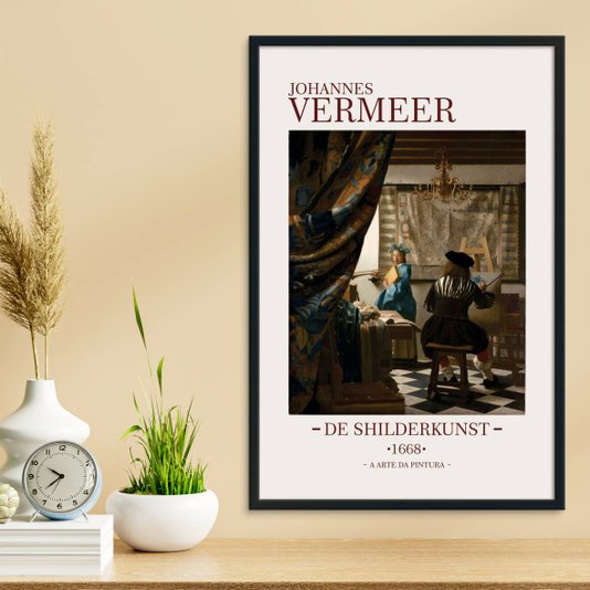 Quadro Decorativo A Arte da Pintura de Johannes Vermeer