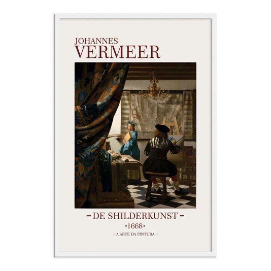 Quadro Decorativo A Arte da Pintura de Johannes Vermeer