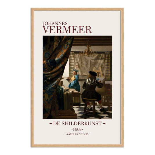 Quadro Decorativo A Arte da Pintura de Johannes Vermeer
