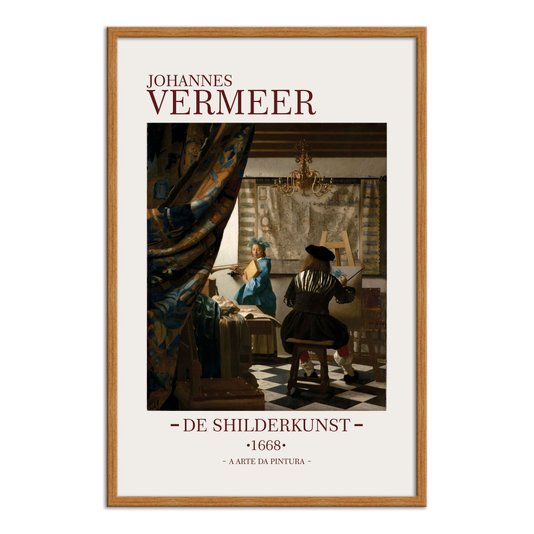 Quadro Decorativo A Arte da Pintura de Johannes Vermeer