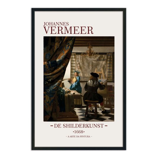Quadro Decorativo A Arte da Pintura de Johannes Vermeer