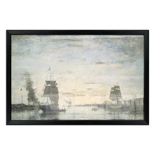 Quadro Decorativo "A Entrada do Porto de Le Havre" de Eugène Boudin