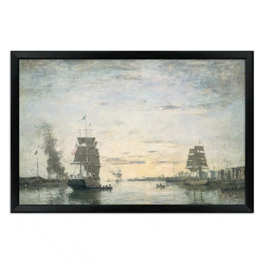 Quadro Decorativo "A Entrada do Porto de Le Havre" de Eugène Boudin