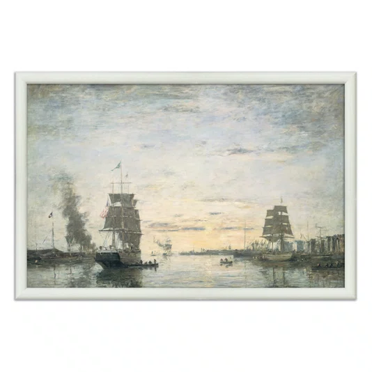 Quadro Decorativo "A Entrada do Porto de Le Havre" de Eugène Boudin