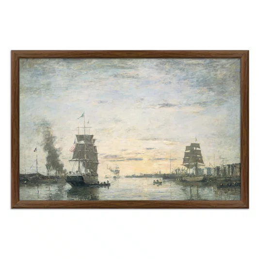 Quadro Decorativo "A Entrada do Porto de Le Havre" de Eugène Boudin