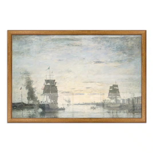 Quadro Decorativo "A Entrada do Porto de Le Havre" de Eugène Boudin