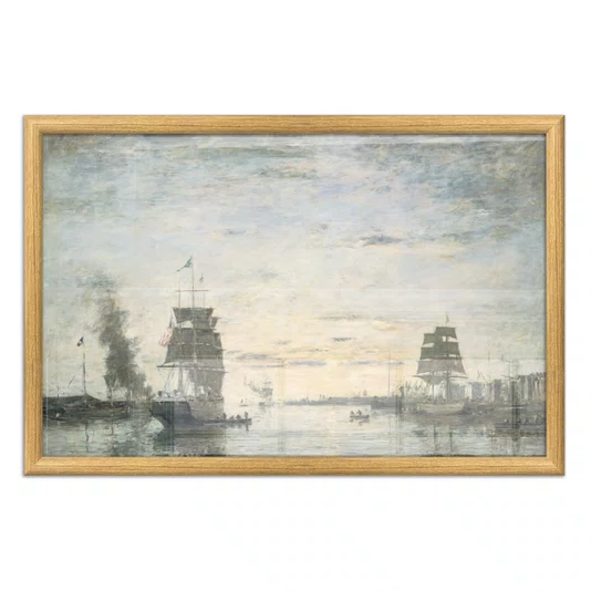 Quadro Decorativo "A Entrada do Porto de Le Havre" de Eugène Boudin