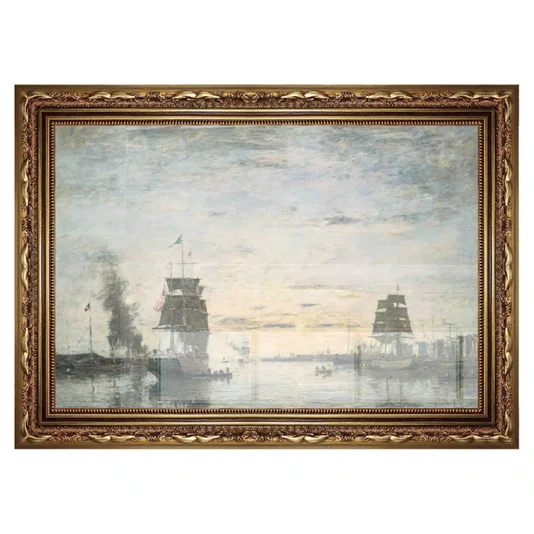 Quadro Decorativo "A Entrada do Porto de Le Havre" de Eugène Boudin