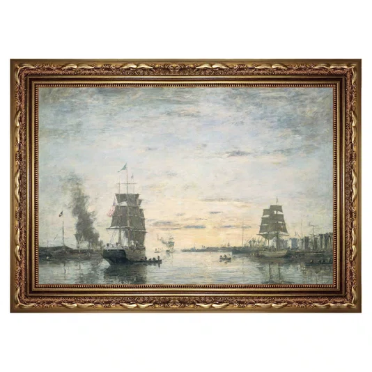 Quadro Decorativo "A Entrada do Porto de Le Havre" de Eugène Boudin