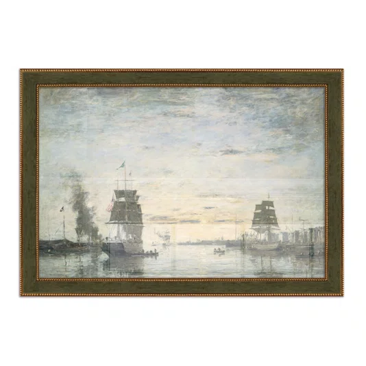 Quadro Decorativo "A Entrada do Porto de Le Havre" de Eugène Boudin