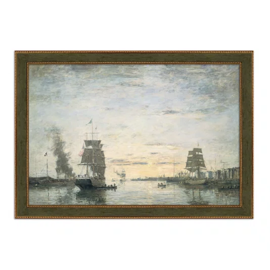 Quadro Decorativo "A Entrada do Porto de Le Havre" de Eugène Boudin