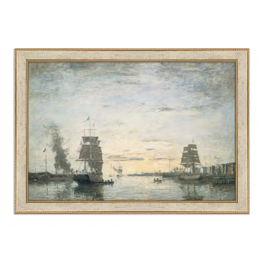 Quadro Decorativo "A Entrada do Porto de Le Havre" de Eugène Boudin
