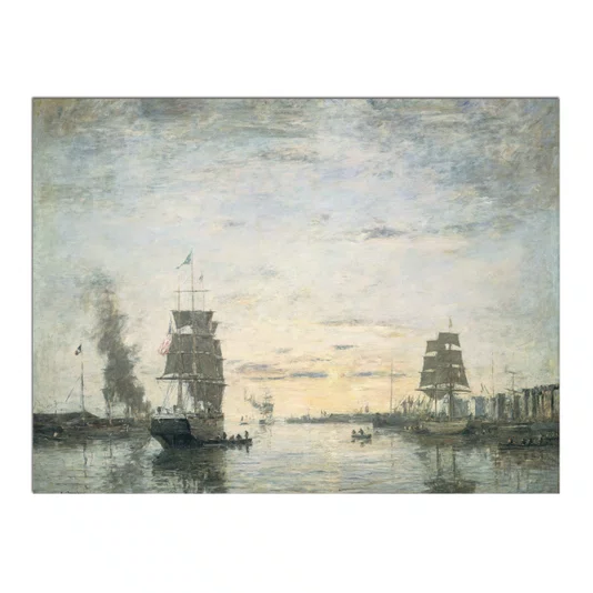 Quadro Decorativo "A Entrada do Porto de Le Havre" de Eugène Boudin
