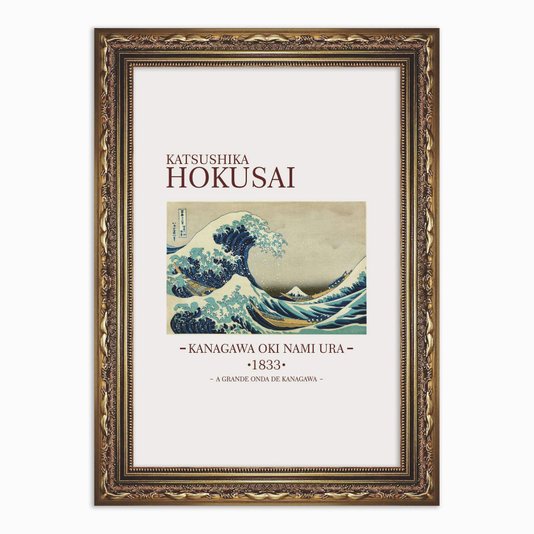 Quadro Decorativo A Grande Onda de Kanagawa de Katsushika Hosukai