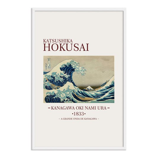Quadro Decorativo A Grande Onda de Kanagawa de Katsushika Hosukai