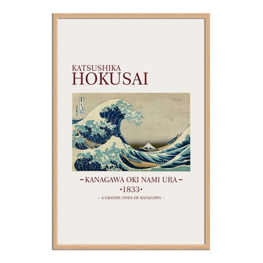 Quadro Decorativo A Grande Onda de Kanagawa de Katsushika Hosukai