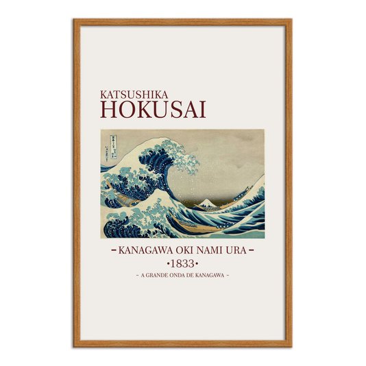 Quadro Decorativo A Grande Onda de Kanagawa de Katsushika Hosukai