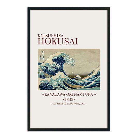 Quadro Decorativo A Grande Onda de Kanagawa de Katsushika Hosukai