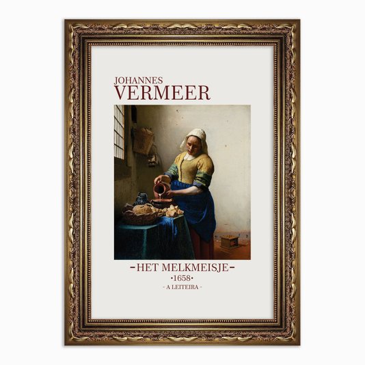 Quadro Decorativo A Leiteira de Johannes Vermeer