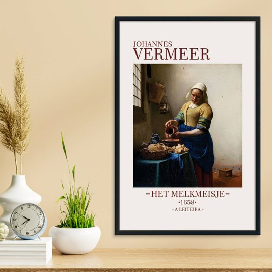 Quadro Decorativo A Leiteira de Johannes Vermeer
