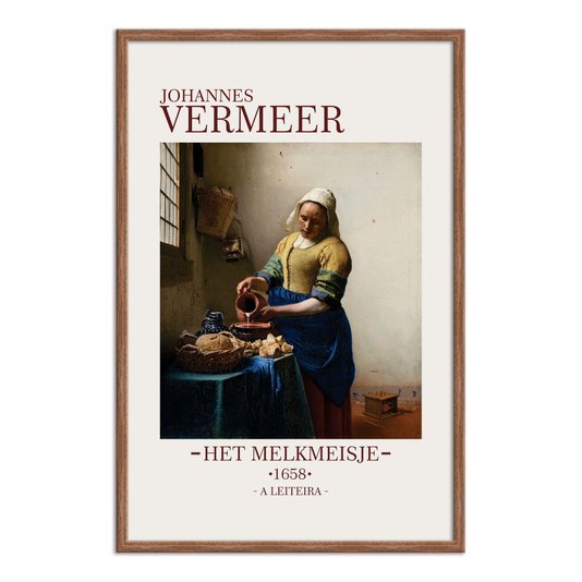 Quadro Decorativo A Leiteira de Johannes Vermeer