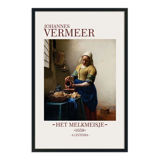 Quadro Decorativo A Leiteira de Johannes Vermeer