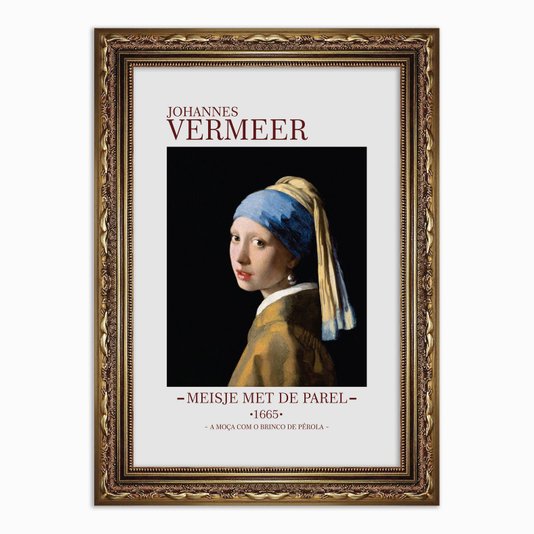 Quadro Decorativo A Moça com Brinco de Pérola de Johannes Vermeer
