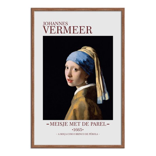 Quadro Decorativo A Moça com Brinco de Pérola de Johannes Vermeer