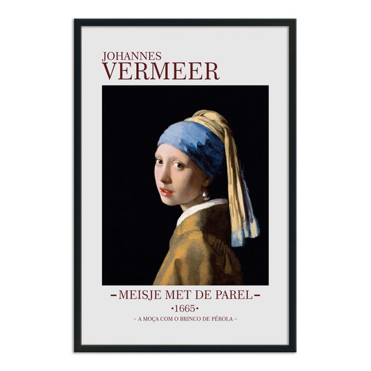 Quadro Decorativo A Moça com Brinco de Pérola de Johannes Vermeer