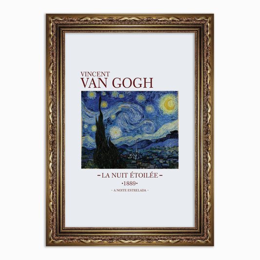 Quadro Decorativo A Noite Estrelada de Van Gogh