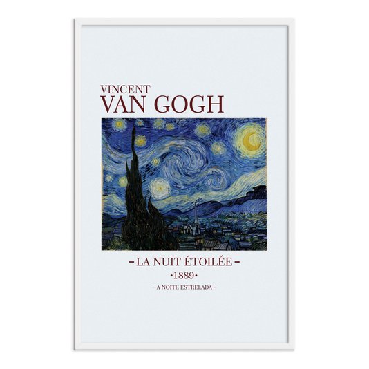 Quadro Decorativo A Noite Estrelada de Van Gogh