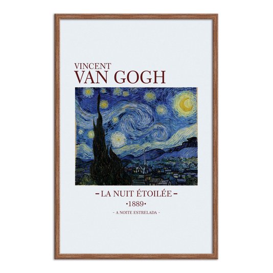 Quadro Decorativo A Noite Estrelada de Van Gogh