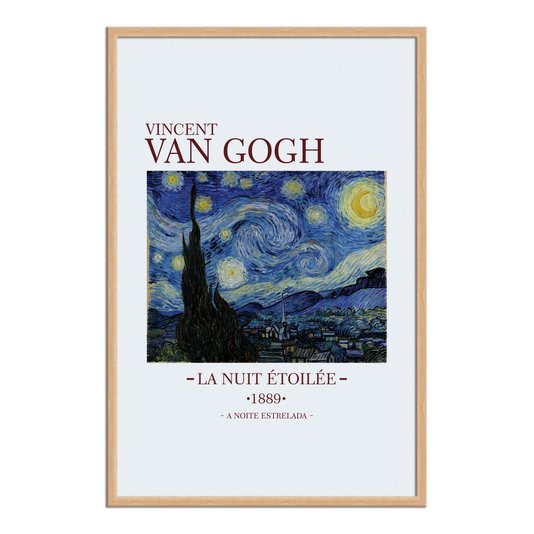 Quadro Decorativo A Noite Estrelada de Van Gogh
