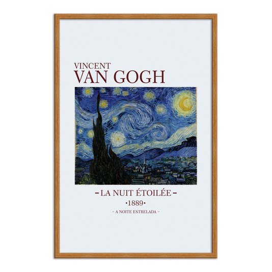 Quadro Decorativo A Noite Estrelada de Van Gogh