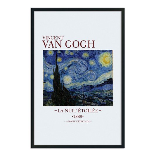 Quadro Decorativo A Noite Estrelada de Van Gogh