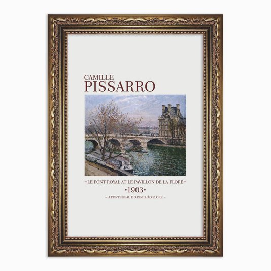 Quadro Decorativo A Ponte Real e o Pavilhão Flore