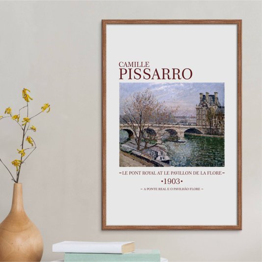 Quadro Decorativo A Ponte Real e o Pavilhão Flore
