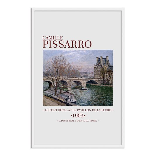 Quadro Decorativo A Ponte Real e o Pavilhão Flore