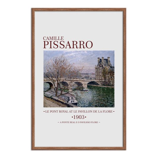 Quadro Decorativo A Ponte Real e o Pavilhão Flore